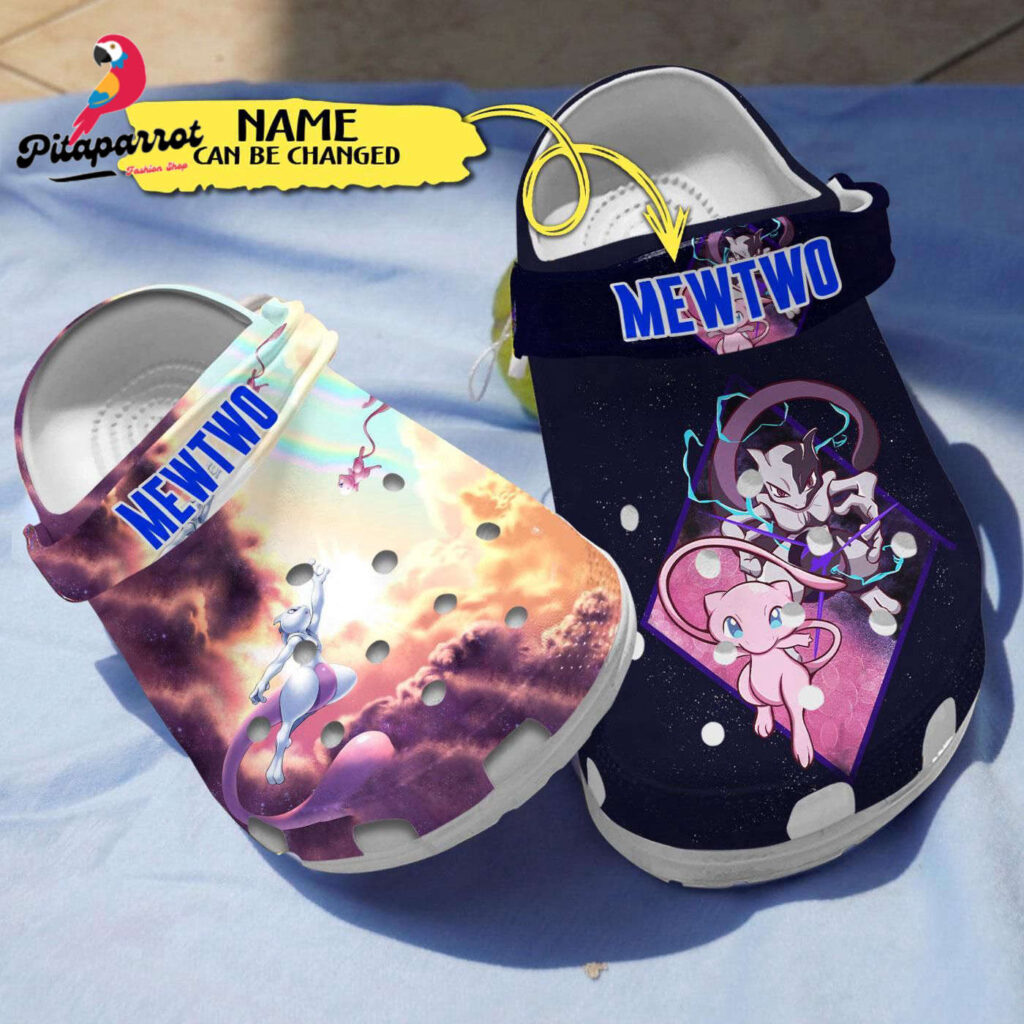Special Design Mewtwo Pokemon Custom Name Clogs Special Design Mewtwo Pokemon Custom Name Clogs