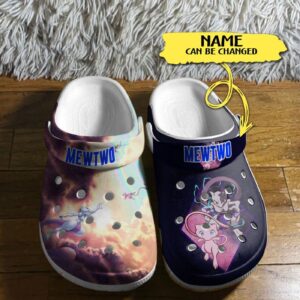 Special Design Mewtwo Pokemon Custom Name Clogs 3
