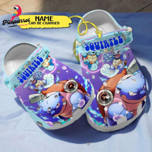 Squirtle Pokemon Cute Design Purple Clogs