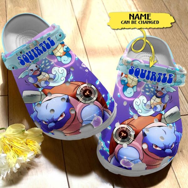 Squirtle Pokemon Cute Design Purple Clogs