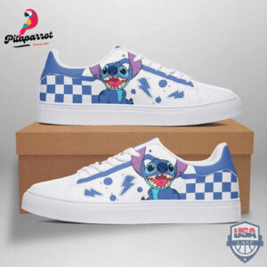 Stitch And Lilo Ohana Caro Cartoon 3k133 Gifts Lover Low Top Leather Skate Shoes, Tennis Shoes, Fashion Sneakers