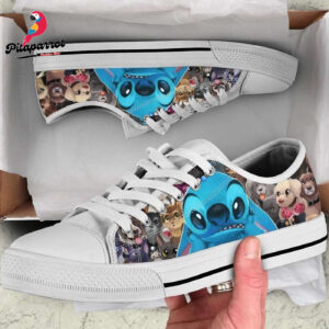Stitch Cartoon Lilo And Stitch Chris Sanders Movie Disney Low Top Shoes 530