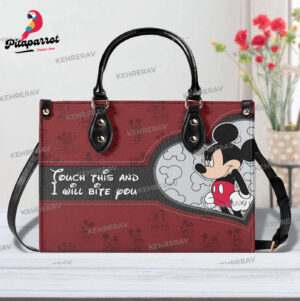 Mickey Lover s Handbag: Custom Leather Bag for Women - Handmade and Stylish