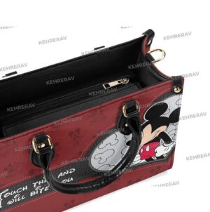 Custom Leather Handbag: Mickey Women Bags Purses Handmade & Unique
