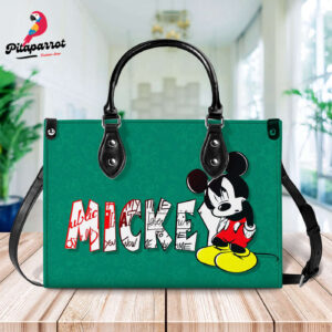Vintage Mickey Leather Handbag - Love Disney Custom Handmade Bag for Travel & Teachers