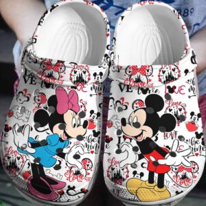 Whimsical Duo Mickey MinnieClogs-Shoes 3D Clog Shoes Walk in Disney Style